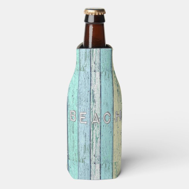 Rafraîchisseur Pour Bouteille Bois de Driftwood Rustique Beach (Bottle Devant)
