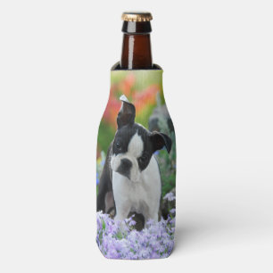 Rafraîchisseur Pour Bouteille Boston Terrier Chien Cute Chiot Photo, Veste À Bou