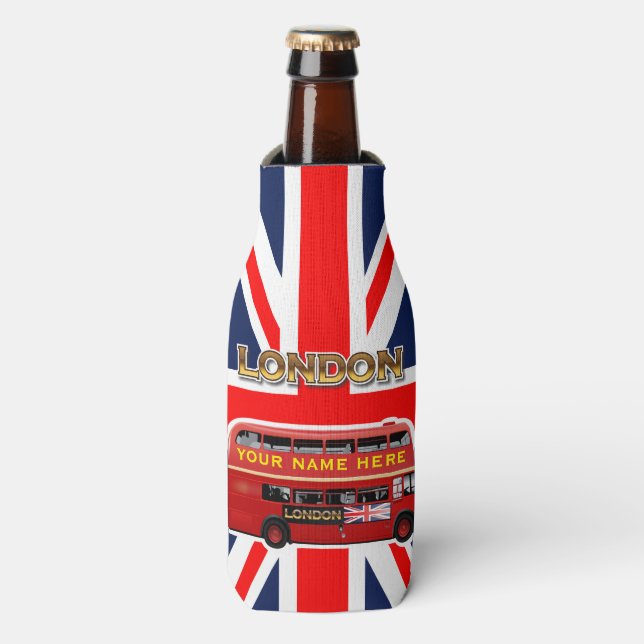 Rafraîchisseur Pour Bouteille Bus Red London Double Decker (Bottle Devant)
