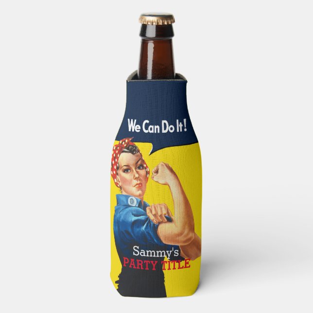 Rafraîchisseur Pour Bouteille C'est votre Rosie Party personnalisée Personnalise (Bottle Devant)