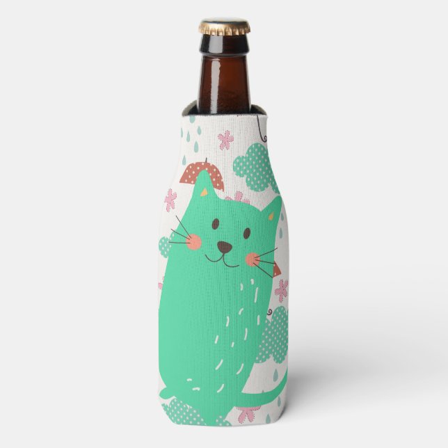 Rafraîchisseur Pour Bouteille Chats en pluie (Bottle Devant)