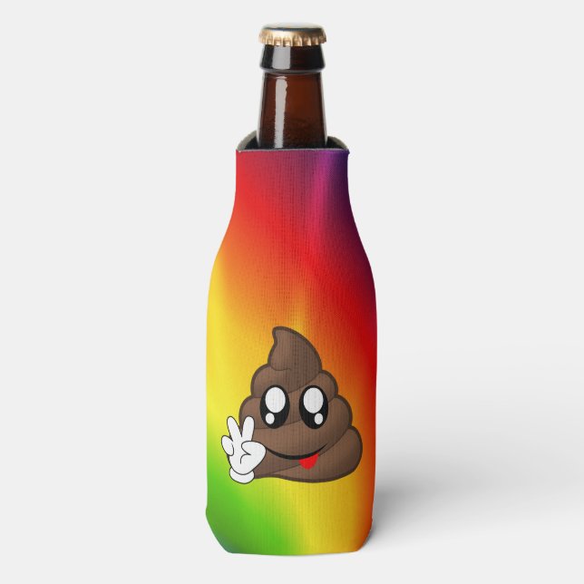 Rafraîchisseur Pour Bouteille Cravate des signes de la paix - Boue de teint Emoj (Bottle Devant)
