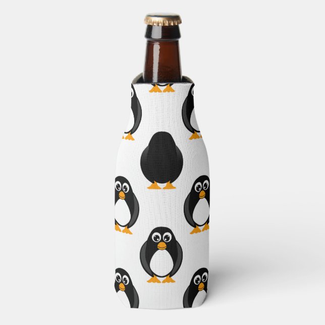 Rafraîchisseur Pour Bouteille Cute Motif Penguin (Bottle Devant)