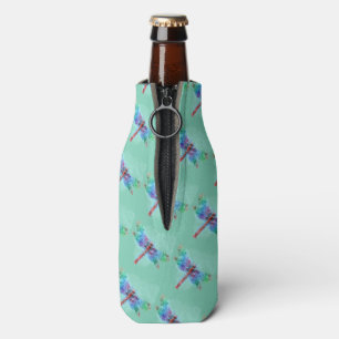Rafraîchisseur Pour Bouteille Dragonfly Art (bleu)