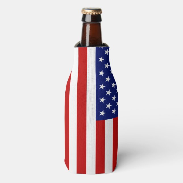 Rafraîchisseur Pour Bouteille Drapeau américain classique et Cool patriotique (Bottle Devant)