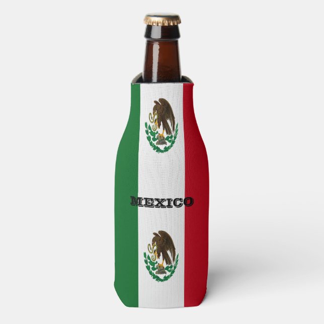 Rafraîchisseur Pour Bouteille Drapeau du Mexique patriotique (Bottle Devant)