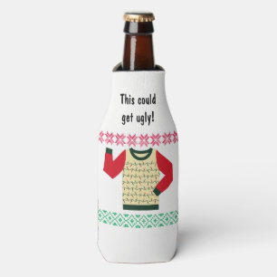Rafraîchisseur Pour Bouteille Fête de Noël avec Pull Ugly Personnalisé