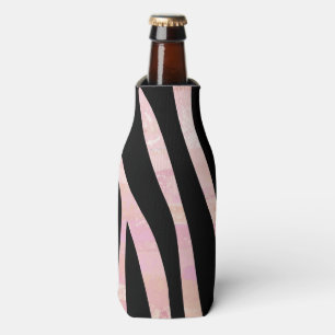 Rafraîchisseur Pour Bouteille Impression noire et rose Zebra
