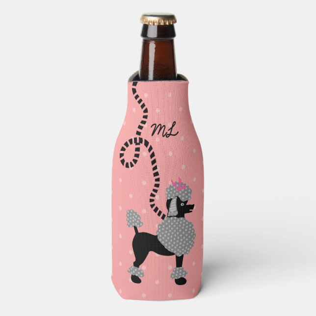 Rafraîchisseur Pour Bouteille Jupe de caniche rétro rose noir les années 50 mood (Bottle Devant)