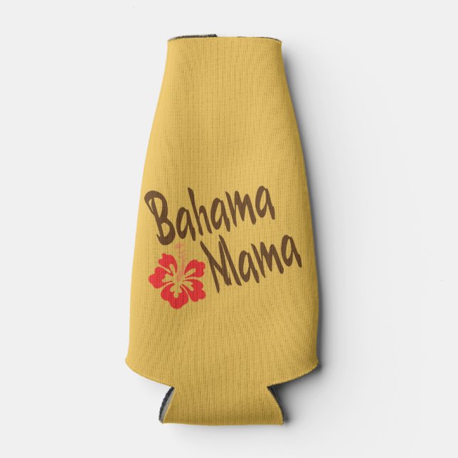 Rafraîchisseur Pour Bouteille La maman du Bahama avec la fleur de l'Hibiscus (Devant)