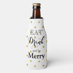 Rafraîchisseur Pour Bouteille Mangez Boire et être Joyeux - pois design