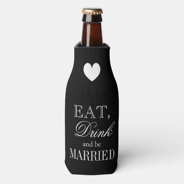 Rafraîchisseur Pour Bouteille Mangez boire et être marié mariage bouteille glaci (Bottle Devant)