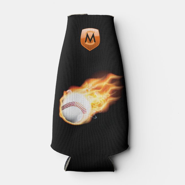 Rafraîchisseur Pour Bouteille Monogramme de baseball (Devant)