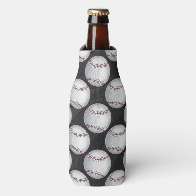 Rafraîchisseur Pour Bouteille Motif de baseball peint (Bottle Devant)