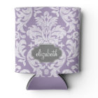 Motif de Damas Vintage violet et gris
