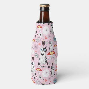 Rafraîchisseur Pour Bouteille motif des chats et des fleurs