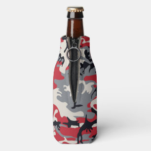 Rafraîchisseur Pour Bouteille Motif gris rouge de camouflage de Camo