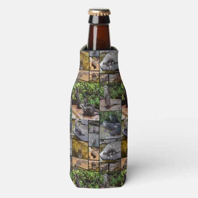 Rafraîchisseur Pour Bouteille Otter Photo Collage, Titulaire De Stubby, (Bottle Devant)