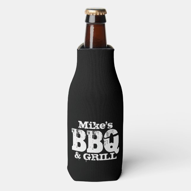 Rafraîchisseur Pour Bouteille Porte-boisson personnalisée pour la fête du barbec (Bottle Devant)