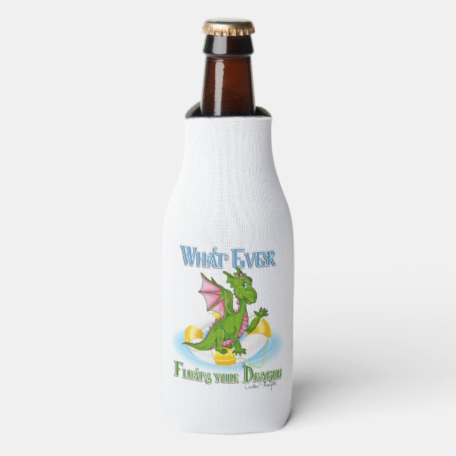 Rafraîchisseur Pour Bouteille Quel Que Soit Ce Qui Flotte Votre Dragon Mignonne (Bottle Devant)