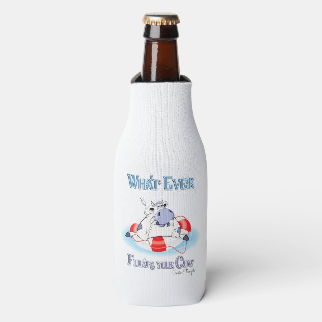 Rafraîchisseur Pour Bouteille Quoi qu'il flotte votre vache 3 (Bottle Devant)