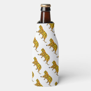 Rafraîchisseur Pour Bouteille Silhouette Tiger noir et orange