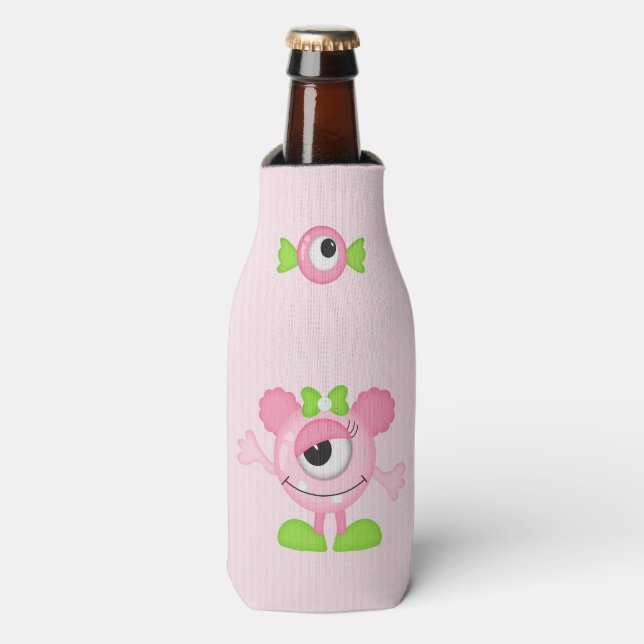 Rafraîchisseur Pour Bouteille Thème Petit Monstre Fête Personnalisé Invité Favor (Bottle Devant)
