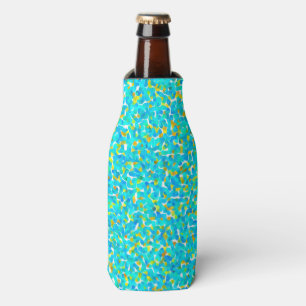 Rafraîchisseur Pour Bouteille Turquoise Vert Bleu Jaune Abstrait Motif