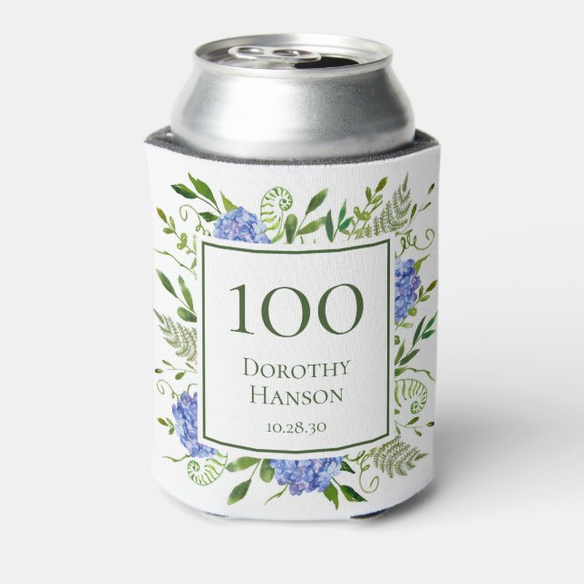 Rafraîchisseur Pour Canette 100e anniversaire Blue Hydrangeas (Can Dos)