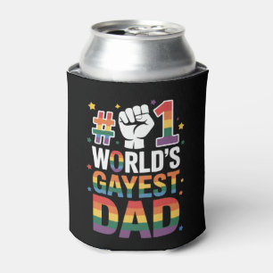 Rafraîchisseur Pour Canette #1 Papa gay le plus gay du monde Drôle Fête des pè