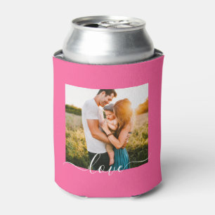 Rafraîchisseur Pour Canette 2 Modèle photo Love Texte double face rose