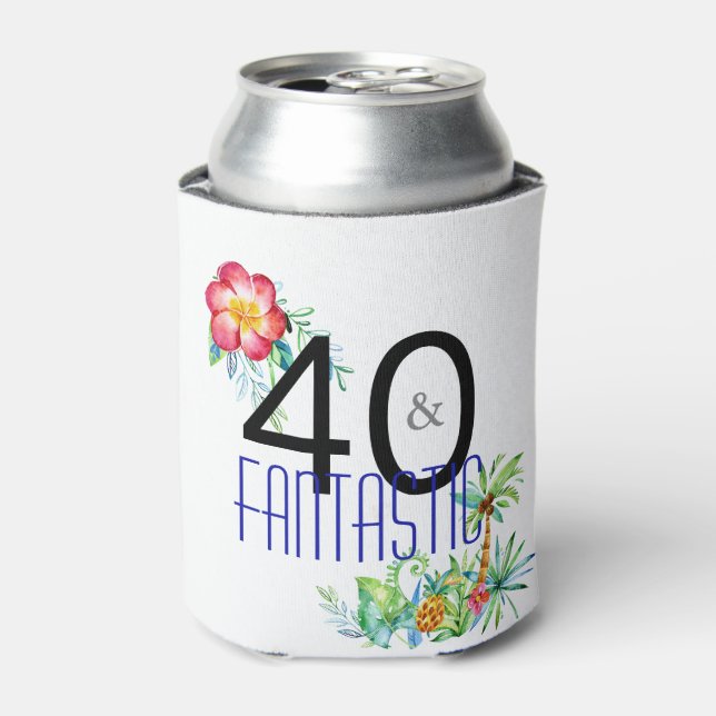 Rafraîchisseur Pour Canette 40 et Fantastic Tropical 40th Birthday Party (Can devant)