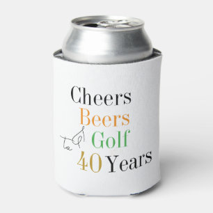 Rafraîchisseur Pour Canette 40e anniversaire Golf Cheers Bières Party