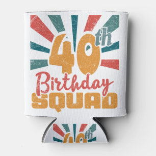 Rafraîchisseur Pour Canette 40e Anniversaire Squad Vintage Retro Funny 40 An
