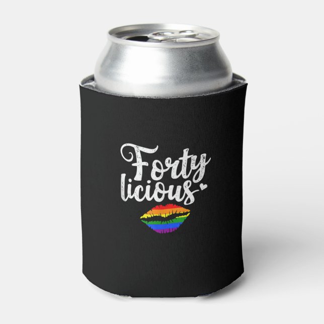 Rafraîchisseur Pour Canette 40e cadeau d'anniversaire pour lesbiennes gays LGB (Can devant)