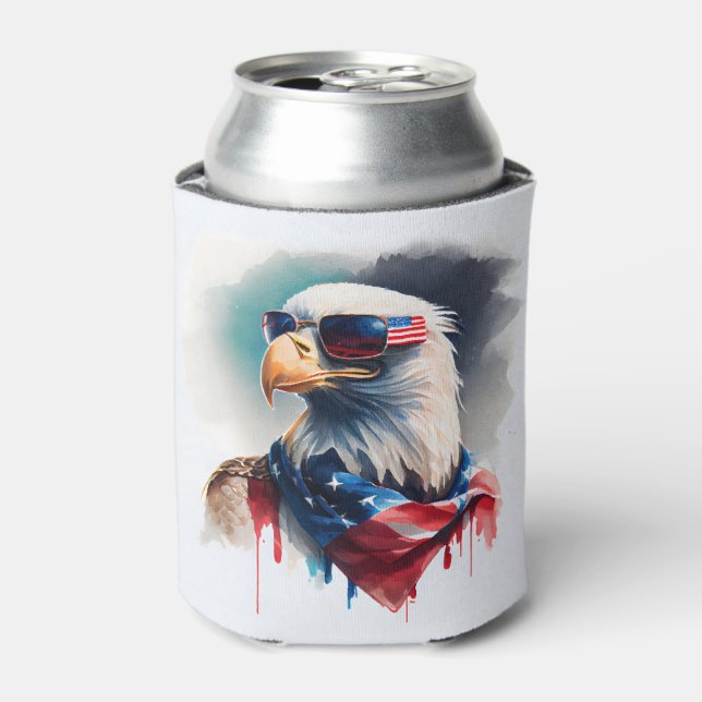 Rafraîchisseur Pour Canette 4 juillet d'aigle patriotique (Can devant)