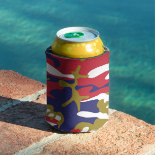 Rafraîchisseur Pour Canette 4 juillet, Jour de l'Indépendance, Or de camouflag