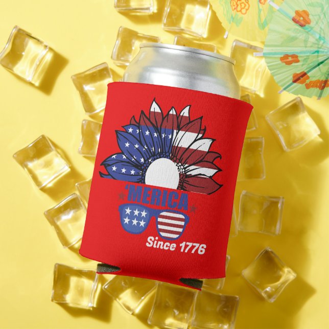 Rafraîchisseur Pour Canette 4 juillet parti faveur id, fête de jour d'expirati (Été in situ)