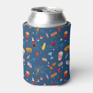 Rafraîchisseur Pour Canette 4 juillet Snacks & Boissons Motif avec Fireworks