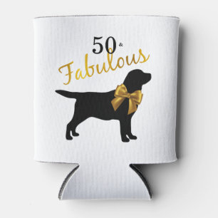 Rafraîchisseur Pour Canette 50 ans et fabuleux - Chien Années - Funny Black La