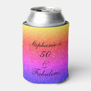Rafraîchisseur Pour Canette 50 Et Fabuleux Anniversaire rose violet Parties sc