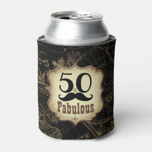 Rafraîchisseur Pour Canette 50 et fabuleux Retro Mustache carte Vintage