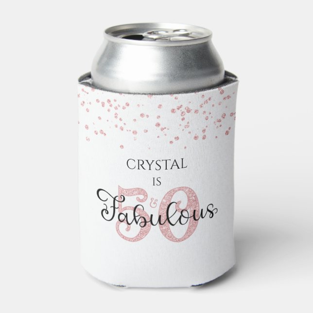 Rafraîchisseur Pour Canette 50 ET FABULOUS Elegant Rose Gold Parties scintilla (Can devant)