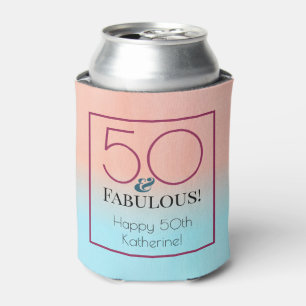 Rafraîchisseur Pour Canette 50 et Fabulous Pink and Blue Anniversday Party