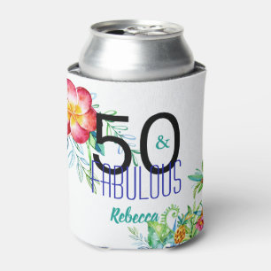 Rafraîchisseur Pour Canette 50 et Fabulous Tropical 50th Birthday Ajouter le n