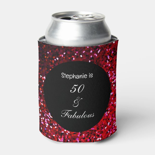 Rafraîchisseur Pour Canette 50 Fabuleux Parties scintillant Anniversaire Bourg (Can devant)