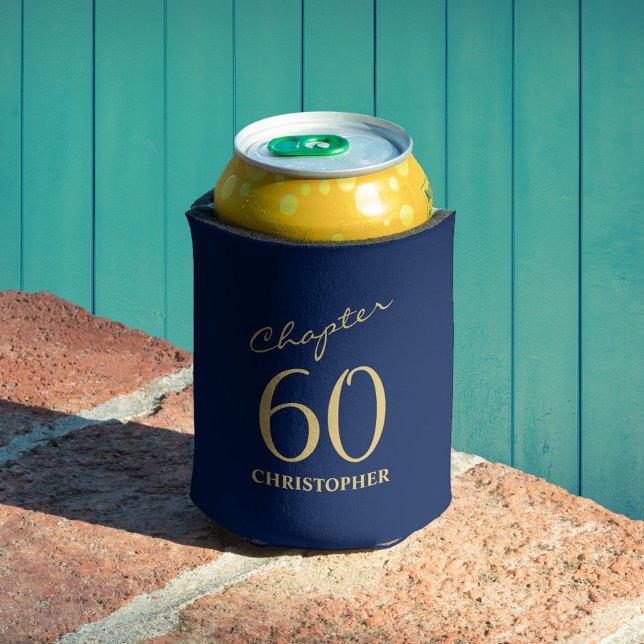 Rafraîchisseur Pour Canette 60e anniversaire Blue Gold (Créateur téléchargé)