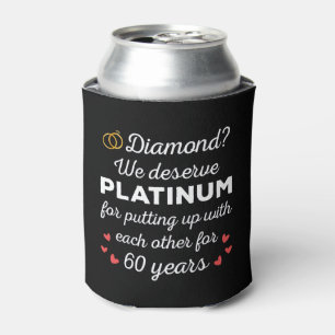 Rafraîchisseur Pour Canette 60e anniversaire de mariage I - Diamant Couple drô