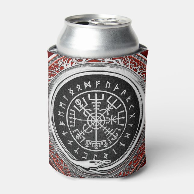 Rafraîchisseur Pour Canette [610] Vegvisir - Viking Silver Magic Runic Compass (Can devant)