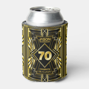 Rafraîchisseur Pour Canette 70e anniversaire Art Déco Gold Black Great Gatsby
